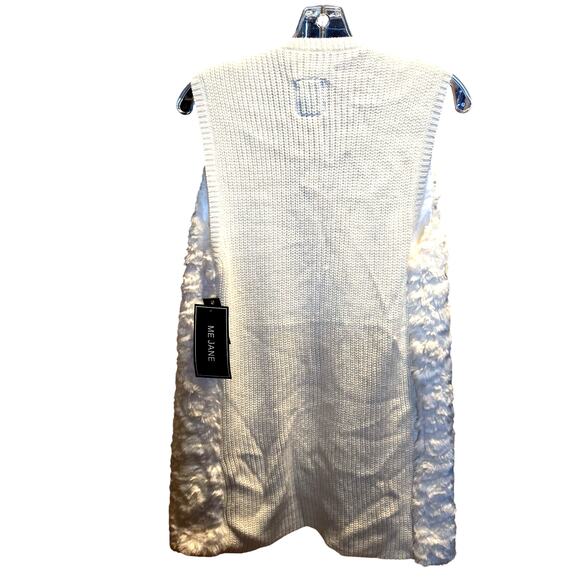 NWT Me Jane Small White Women's Vest Coat Jacket Misses Size S 4 6 New With Tags - Picture 5 of 6